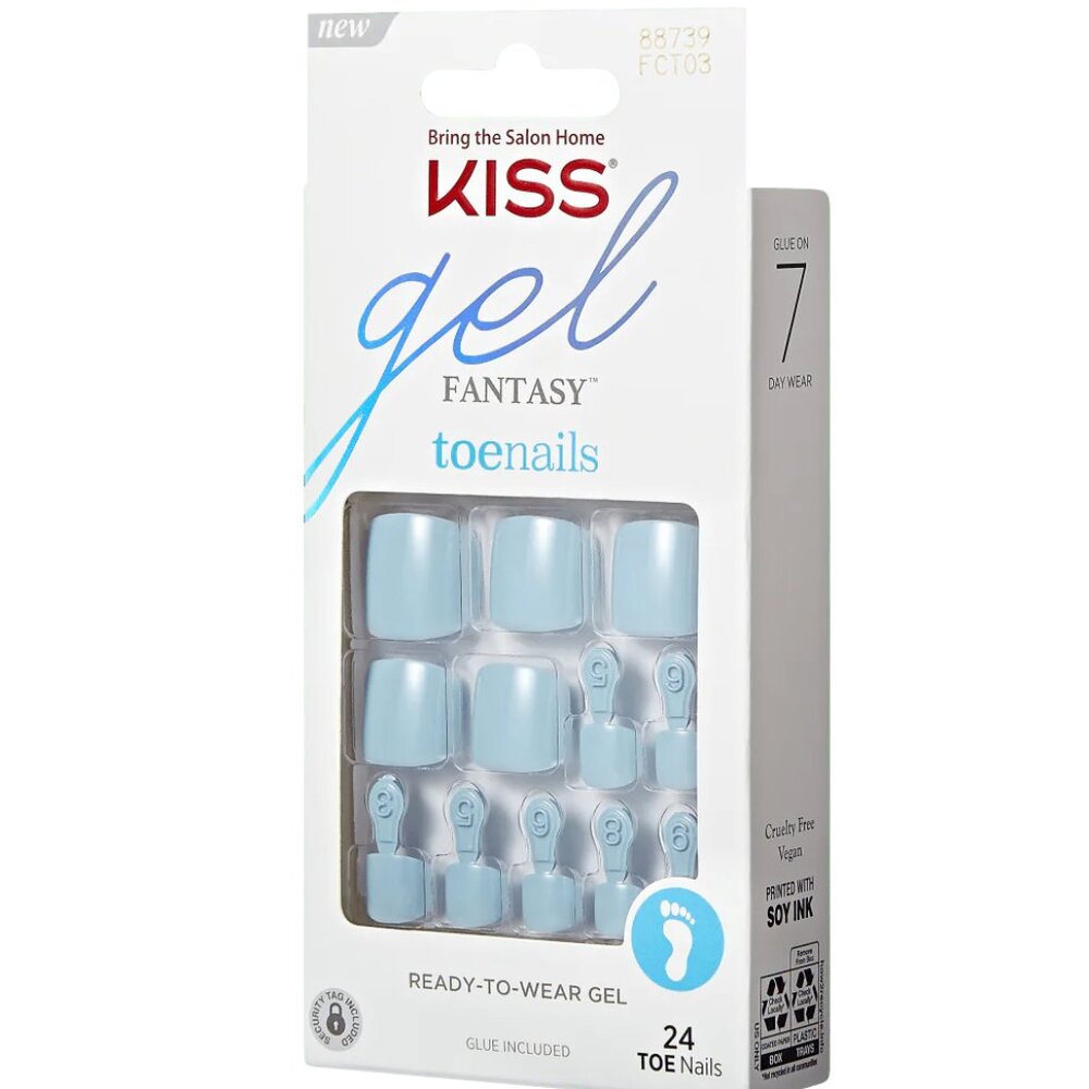 Kiss Gel Fantasy Toenails Pedicure Kit - Pair of Shoes